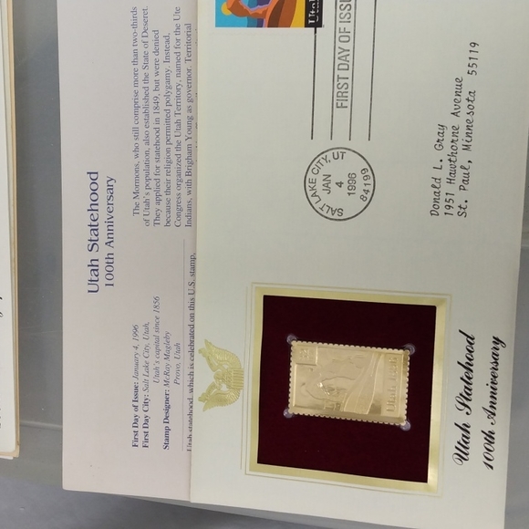 First Day of Issue 10/19/95, 01/4/96, 10/13/95, 11/2/95, 10/10/95 and 05/13/18 - Picture 7 of 10